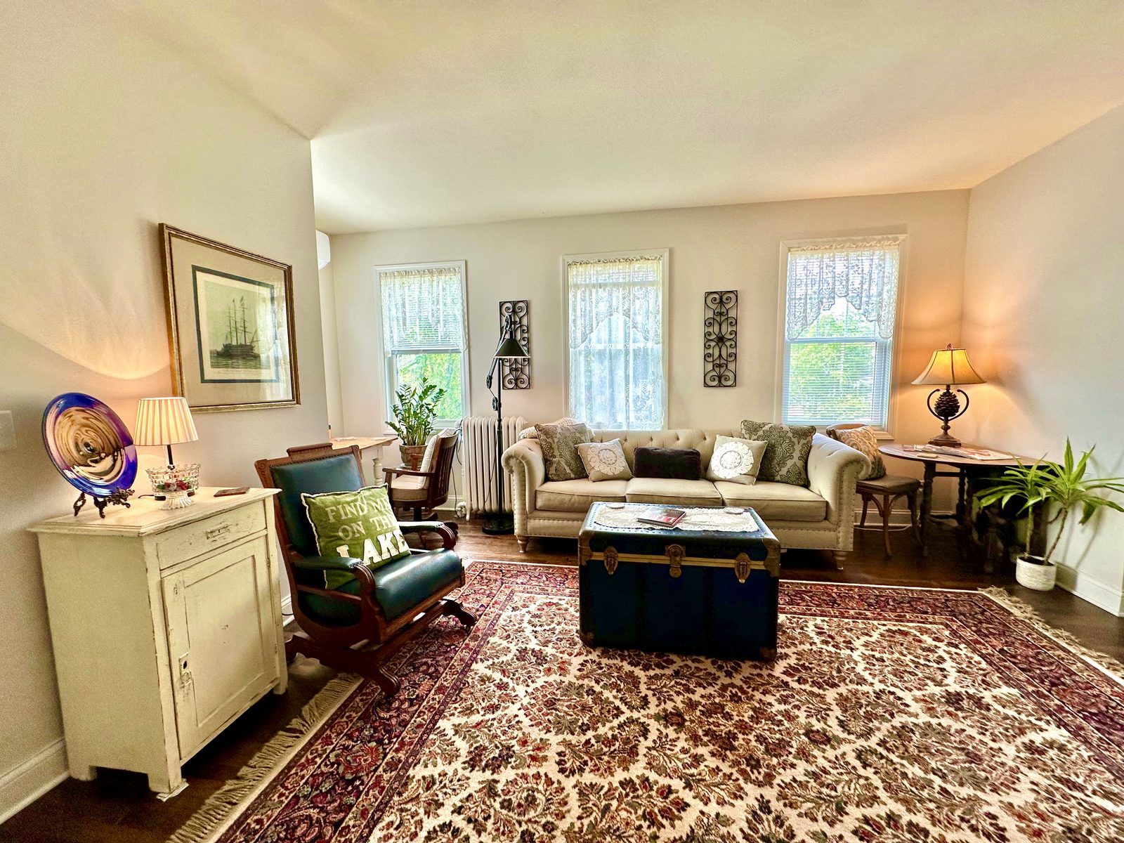 Living room with Persian rugs